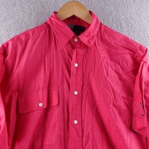 Polo Ralph Lauren Men S Madras Button Down Shirt Short Sleeve Pink Preppy Pocket